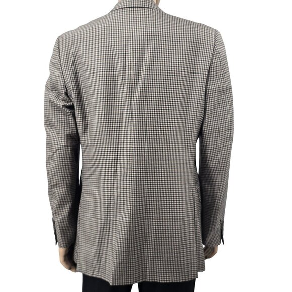 Ermenegildo Zegna Mens Checkered Wool Blazer 42L - Picture 4 of 12